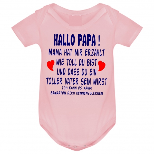 Babystrampler Hallo Papa